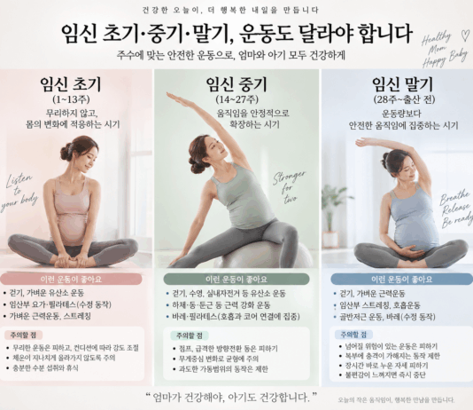 임신 초기·중기·말기, 주수에 따라 달라지는 운동의 기준